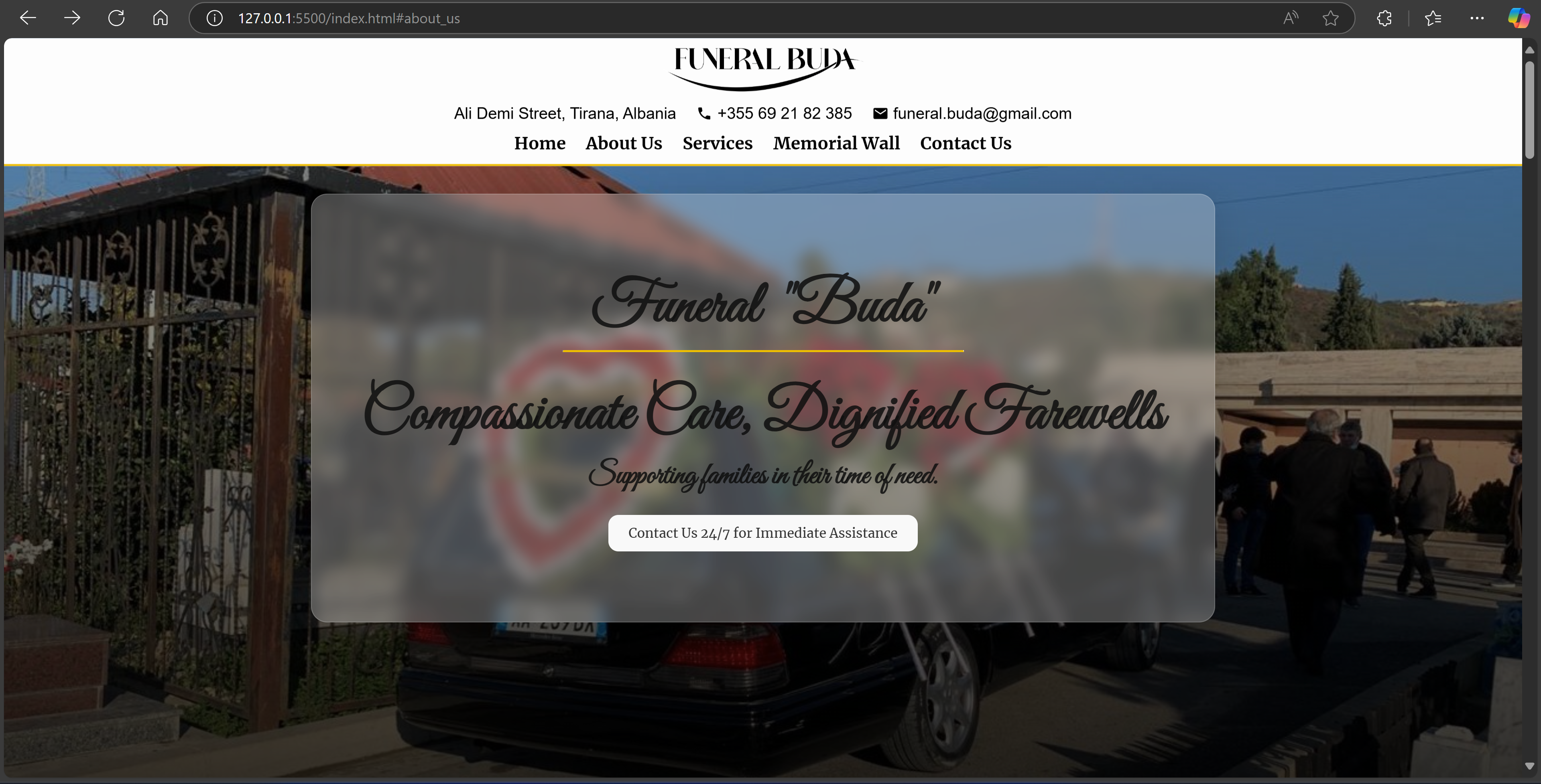 Funeral BUDA Website